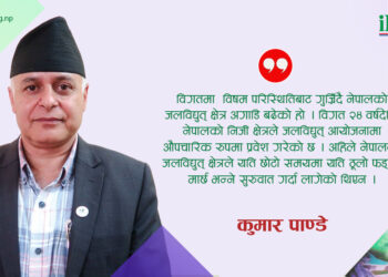 जलविद्युतकाे संवाहक नै निजी क्षेत्र