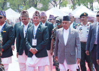 with President