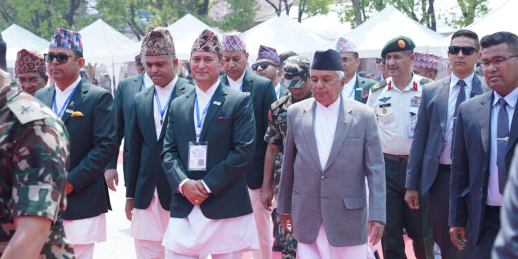 with President