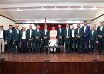 with Prime Minister KP Sharma Oli