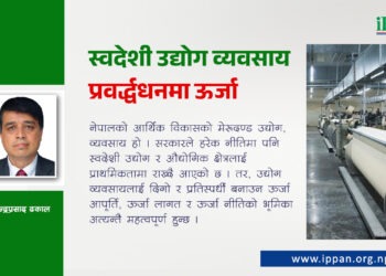 स्वदेशी उद्योग व्यवसाय प्रवर्द्धधनमा ऊर्जा