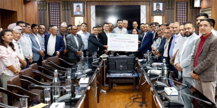 IPPAN donates NPR 130.1 million to support Bhotekoshi flood victims.